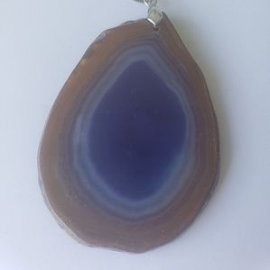 Geode slice pendant
